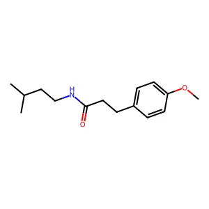 3-(4-methoxyphenyl)-N-(3-methylbutyl)propanamide structure