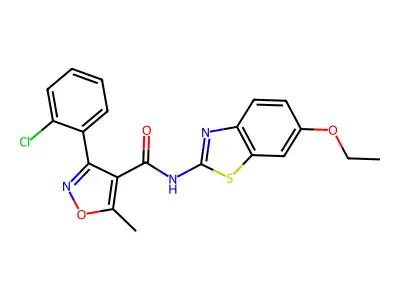 (3-(2-CHLOROPHENYL)-5-METHYLISOXAZOL-4-YL)-N-(6-ETHOXYBENZOTHIAZOL-2-YL)FORMAMIDE structure