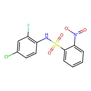 N-(4-chloro-2-fluorophenyl)-2-nitrobenzenesulfonamide structure