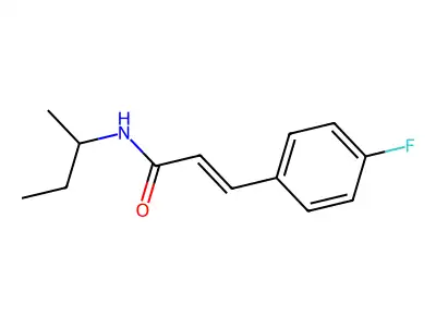 N-butan-2-yl-3-(4-fluorophenyl)prop-2-enamide structure