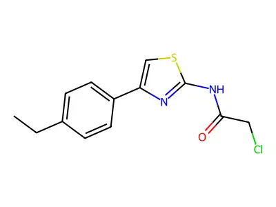 2-chloro-N-[4-(4-ethylphenyl)-1,3-thiazol-2-yl]acetamide structure