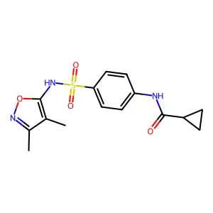 N-[4-[(3,4-dimethyl-1,2-oxazol-5-yl)sulfamoyl]phenyl]cyclopropanecarboxamide structure