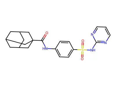 N-[4-(pyrimidin-2-ylsulfamoyl)phenyl]adamantane-1-carboxamide structure