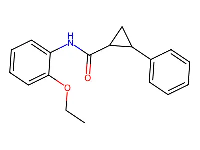 N-(2-ethoxyphenyl)-2-phenylcyclopropane-1-carboxamide structure