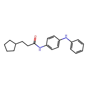 N-(4-anilinophenyl)-3-cyclopentylpropanamide structure