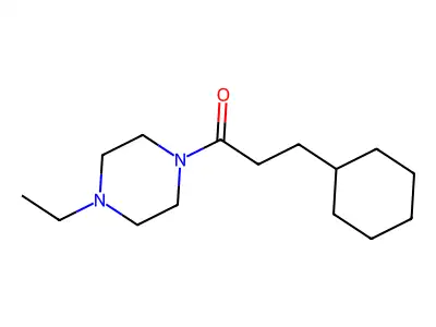 3-Cyclohexyl-1-(4-ethylpiperazin-1-yl)propan-1-one structure
