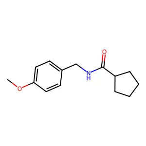 N-[(4-methoxyphenyl)methyl]cyclopentanecarboxamide structure