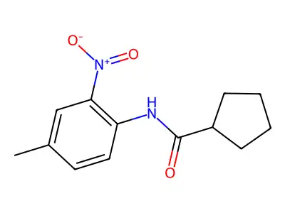 N-(4-methyl-2-nitrophenyl)cyclopentanecarboxamide structure