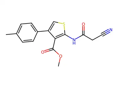 Methyl 2-[(cyanoacetyl)amino]-4-(4-methylphenyl)thiophene-3-carboxylate structure