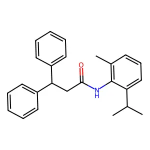 N-(2-isopropyl-6-methylphenyl)-3,3-diphenylpropanamide structure