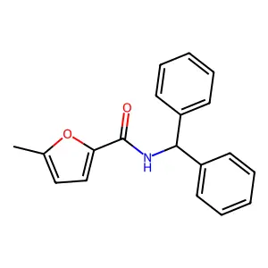 N-二苯甲基-5-甲基呋喃-2-甲酰胺 structure