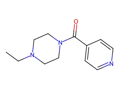 (4-Ethyl-1-piperazinyl)(4-pyridinyl)methanone structure