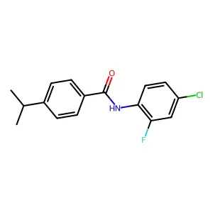 N-(4-chloro-2-fluorophenyl)-4-propan-2-ylbenzamide structure