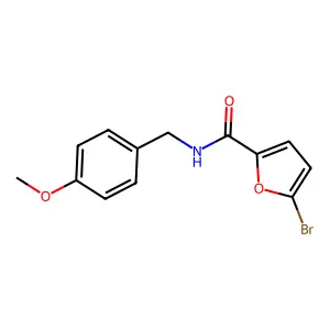 5-bromo-N-[(4-methoxyphenyl)methyl]furan-2-carboxamide structure