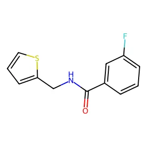 3-fluoro-N-(2-thienylmethyl)benzamide structure
