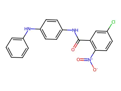 N-(4-anilinophenyl)-5-chloro-2-nitrobenzamide structure