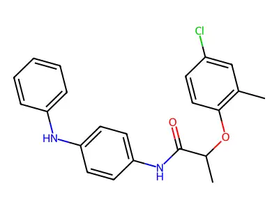 N-(4-anilinophenyl)-2-(4-chloro-2-methylphenoxy)propanamide structure