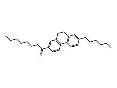 1-(7-Hexyl-9,10-dihydro-2-phenanthryl)octan-1-one structure
