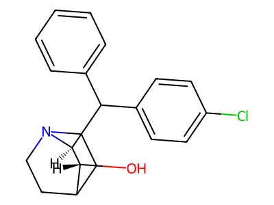 3-Quinuclidinol, 2-(p-chloro-alpha-phenylbenzyl)-, beta-(Z)- structure
