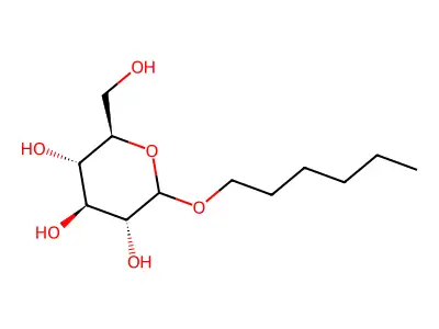 Hexyl D-glucoside structure