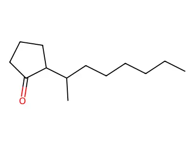 Cyclopentanone, 2-(1-methylheptyl)- structure