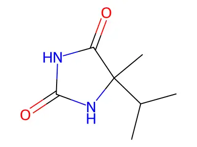 5-Methyl-5-(1-methylethyl)-2,4-imidazolidinedione structure