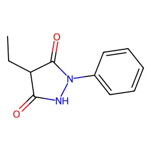 4-Ethyl-1-phenylpyrazolidine-3,5-dione structure