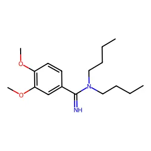 N,N-dibutyl-3,4-dimethoxybenzenecarboximidamide structure