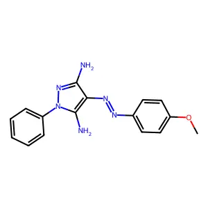 (4E)-4-[2-(4-methoxyphenyl)hydrazinylidene]-1-phenylpyrazolidine-3,5-diimine structure
