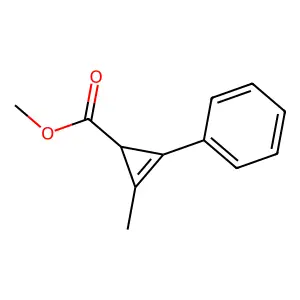 2-Cyclopropene-1-carboxylic acid, 2-methyl-3-phenyl-, methyl ester structure