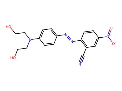 2-((4-(Bis(2-hydroxyethyl)amino)phenyl)azo)-5-nitrobenzonitrile structure