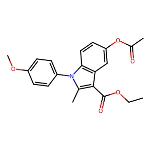 ethyl 5-(acetyloxy)-1-(4-methoxyphenyl)-2-methyl-1H-indole-3-carboxylate structure
