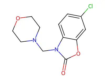 6-chloro-3-(morpholinomethyl)benzo[d]oxazol-2(3H)-one structure