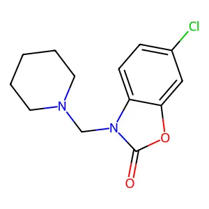 2(3H)-Benzoxazolone, 6-chloro-3-(1-piperidinylmethyl)- structure