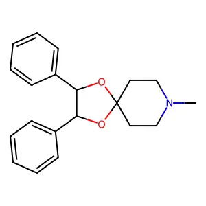 8-Methyl-2,3-diphenyl-1,4-dioxa-8-azaspiro[4.5]decane structure