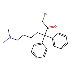 1-Bromo-7-(dimethylamino)-3,3-diphenylheptan-2-one structure