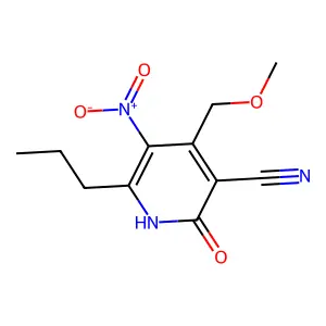 4-(Methoxymethyl)-5-nitro-2-oxo-6-propyl-1,2-dihydropyridine-3-carbonitrile structure