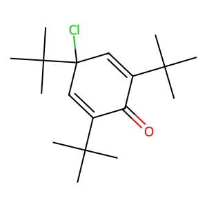 2,4,6-Tri-tert-butyl-4-chlorocyclohexa-2,5-dien-1-one structure