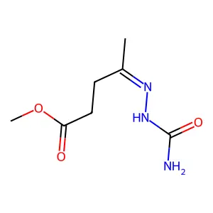 methyl (4E)-4-(carbamoylhydrazinylidene)pentanoate structure