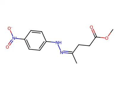 methyl 4-[(4-nitrophenyl)hydrazinylidene]pentanoate structure