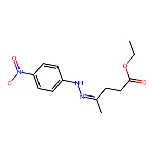 ethyl (4E)-4-[(4-nitrophenyl)hydrazinylidene]pentanoate structure