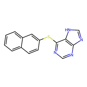 6-naphthalen-2-ylsulfanyl-7H-purine structure