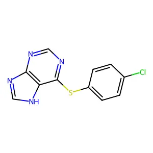 6-(4-chlorophenyl)sulfanyl-7H-purine structure