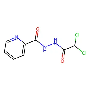2-Pyridinecarboxylic acid, 2-(dichloroacetyl)hydrazide structure