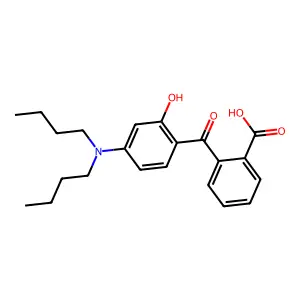 2-[4-(Dibutylamino)-2-hydroxybenzoyl]benzoic acid structure