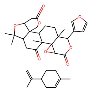 Limonoic acid, di-delta-lactone, mixture with  (R)-1-methyl-4-(1-methylethenyl)cyclohexene structure