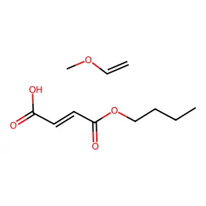 Poly(methyl vinyl ether-alt-maleic acid monobutyl ester) solution structure