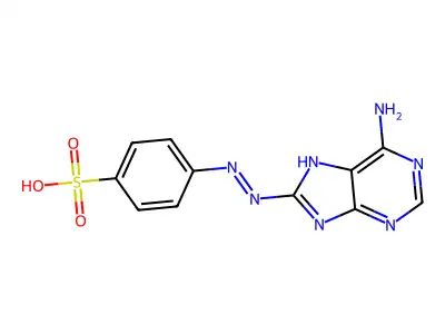 4-[(2E)-2-(6-Amino-8H-purin-8-ylidene)hydrazinyl]benzene-1-sulfonic acid structure
