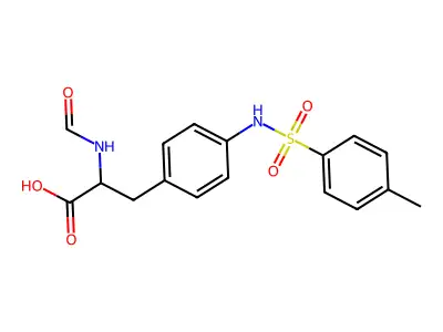 2-formamido-3-[4-[(4-methylphenyl)sulfonylamino]phenyl]propanoic Acid structure