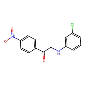 Ethanone, 2-[(3-chlorophenyl)amino]-1-(4-nitrophenyl)- structure